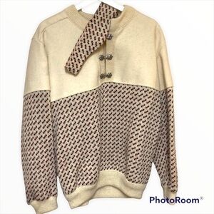Nordic Scandinavian Score Design knitwear of Norway‎ wool ski sweater headband